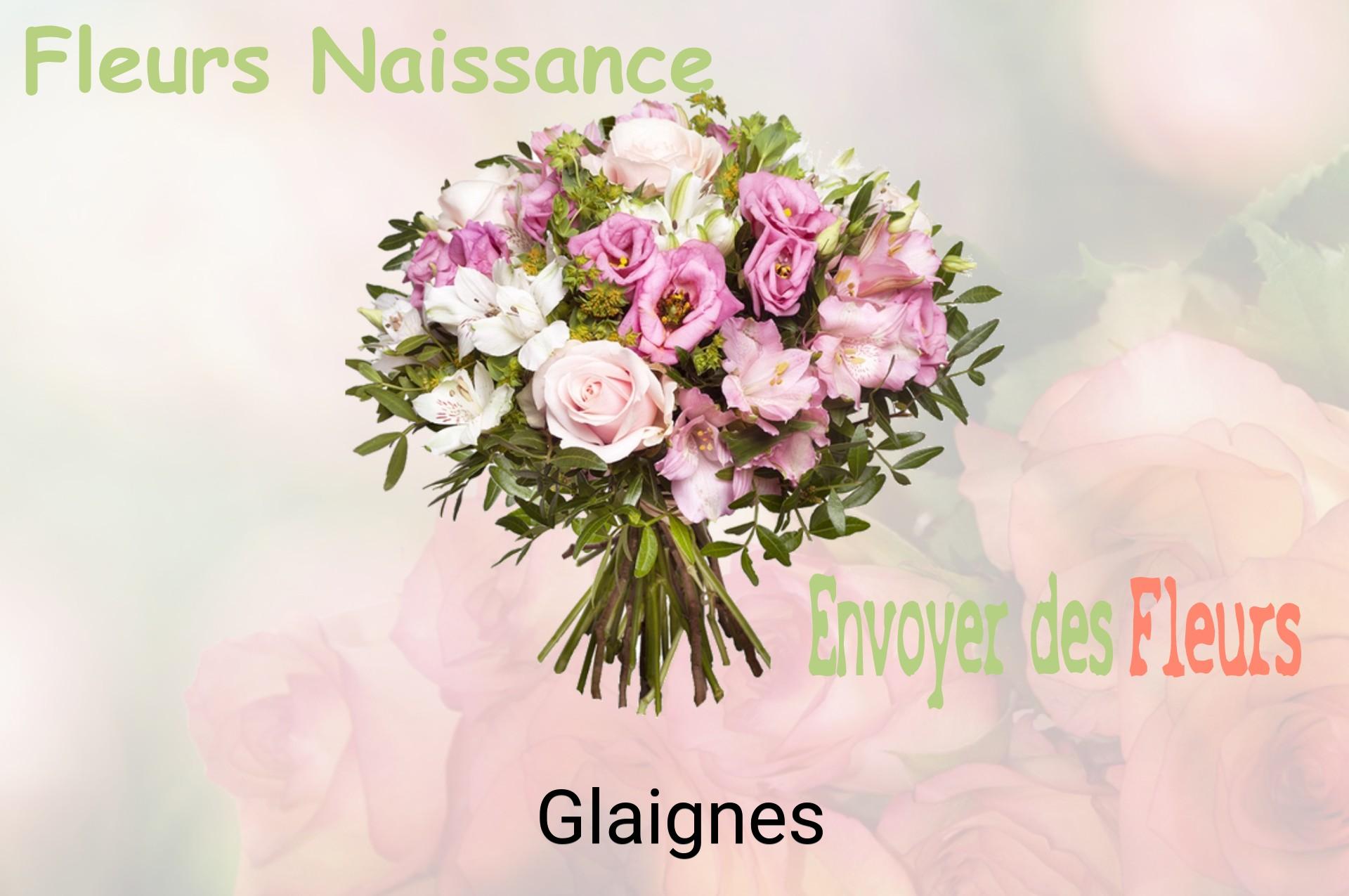 Bouquet de fleurs de naissance livré à Glaignes