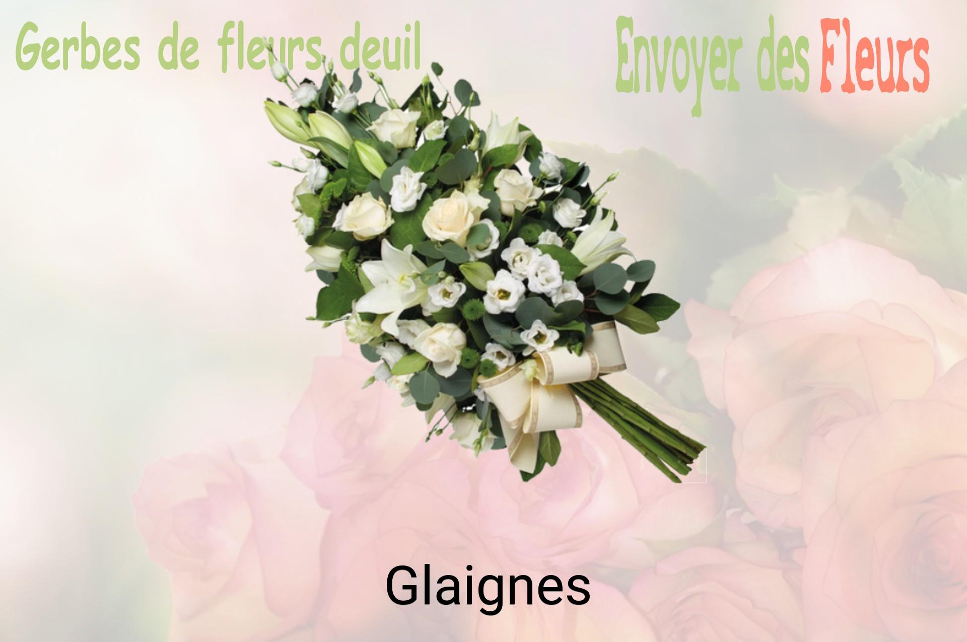 Gerbe de fleurs de deuil livrée à Glaignes